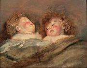 unknow artist Rubens Two Sleeping Children painting